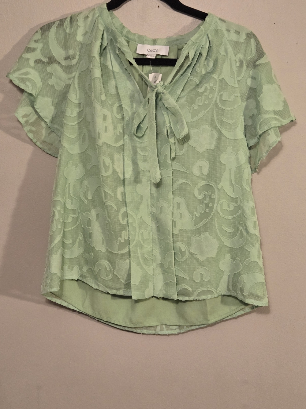 CeCe Tie-Neck Blouse